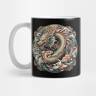 Dragon Fish Tattoo style. Mug